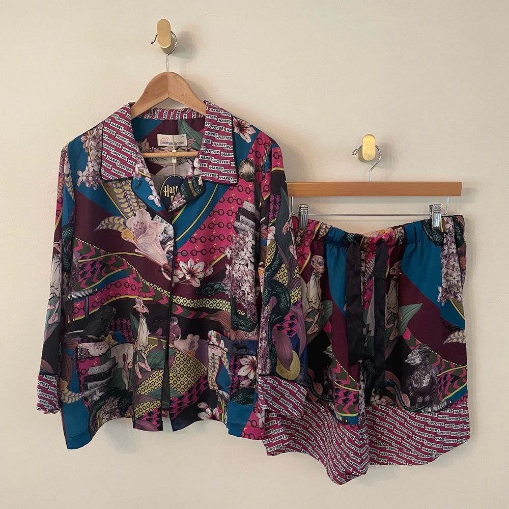 Harry Potter x Peter Alexander satin short pajama set